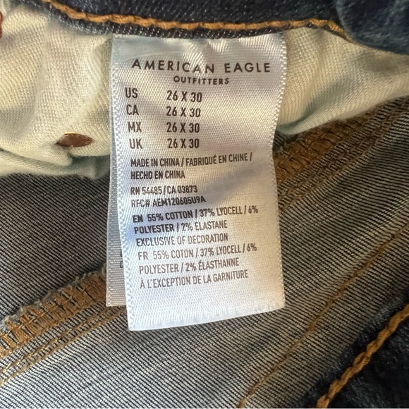 American Eagle Men’s Original Straight Next Level Flex Md Wash Jeans Size 26x30 - Picture 7 of 8